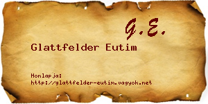 Glattfelder Eutim névjegykártya